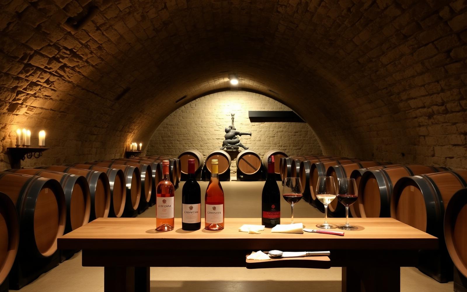 Vaulted cellar for tastings