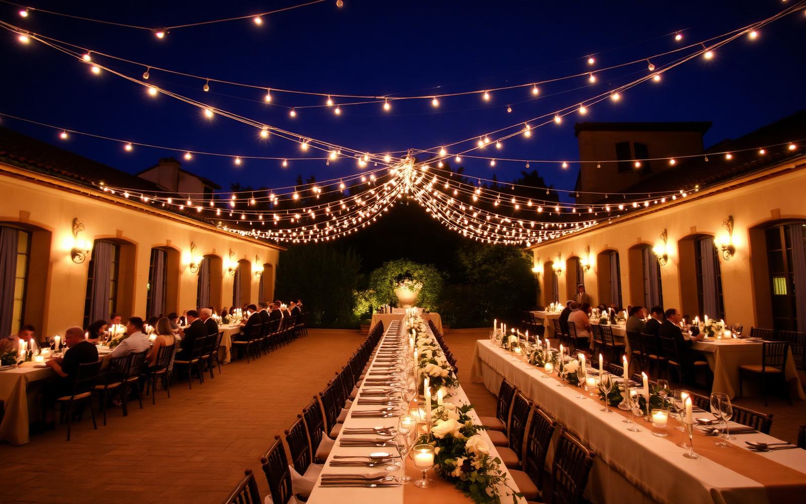 Dinner under the lights